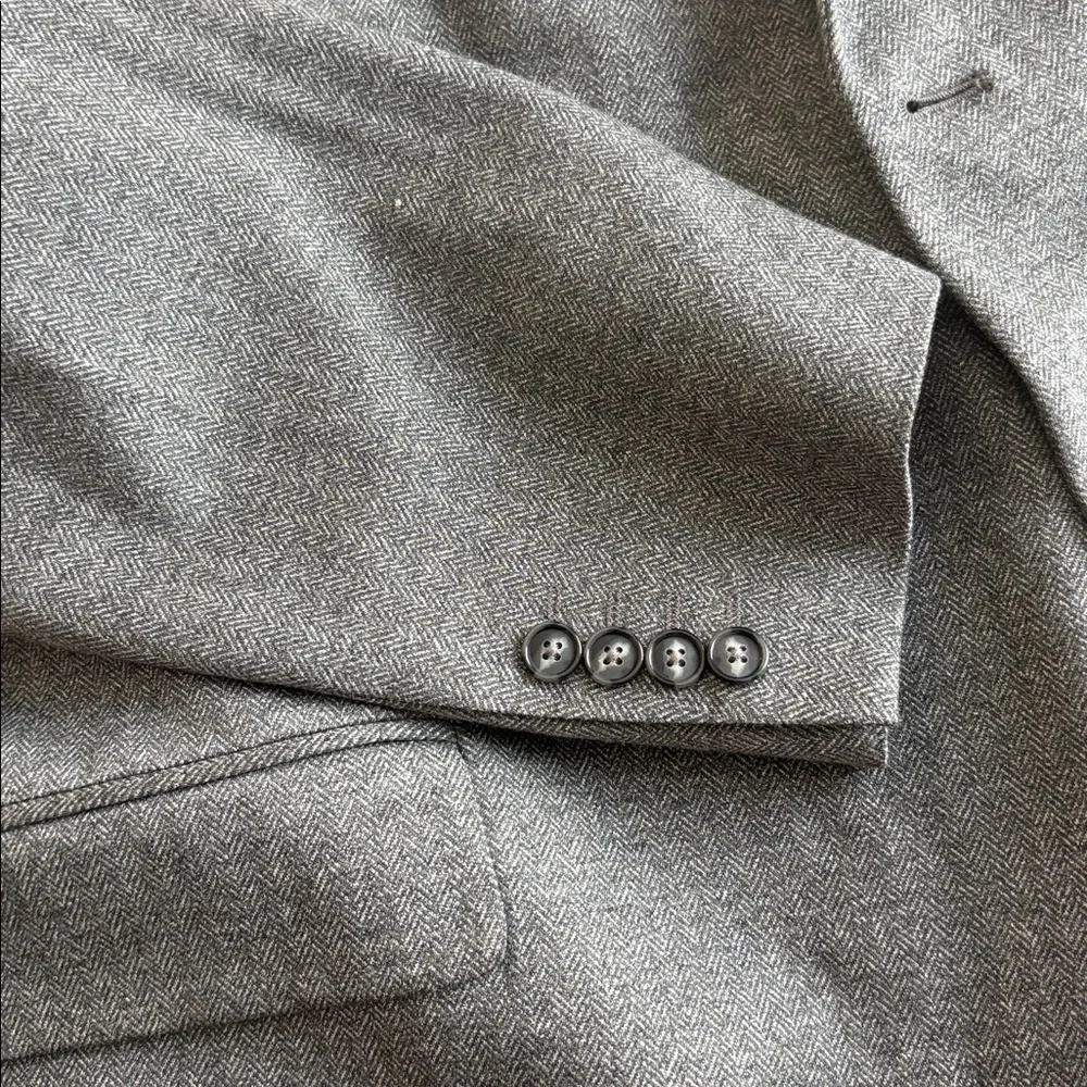 Stafford Stretch charcoal herringbone sport coat size 56R NWT